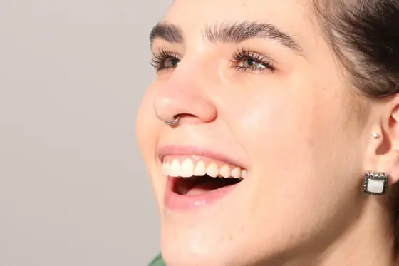 Paciente sorrindo